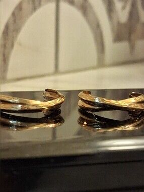 18k Solid Gold Vintage Earring Jackets.. 1" Diameter 1.2 grams